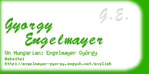 gyorgy engelmayer business card